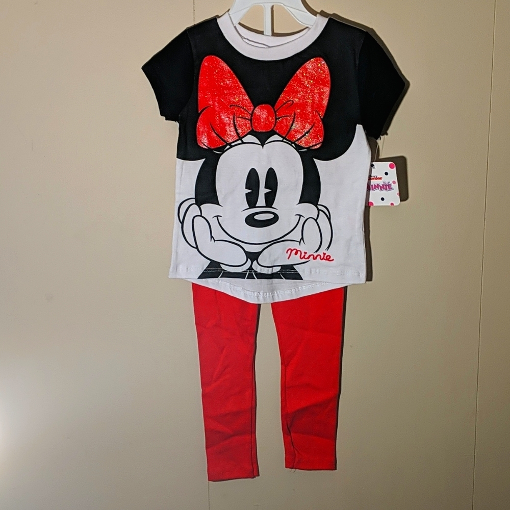 Toddler girls mini mouse outfit